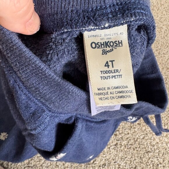 Gap Navy Blue floral sweatpants joggers Toddler Girls Size 4T - Picture 7 of 8